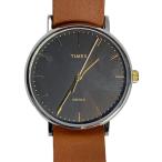 TIMEX* кварц наручные часы / аналог / кожа /BLK/BRW/TW2P97900