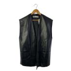 ショッピングzara ZARA◆ベスト/S/フェイクレザー/BLK/無地/2425/107/800