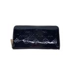 ショッピングヴェルニ LOUIS VUITTON◆ジッピー・ウォレット_モノグラム・ヴェルニ/エナメル/BLK/総柄/メンズ