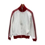 adidas◆70S〜/デサント製/西ドイツ製/トラックジャケット/3号/ポリエステル/WHT