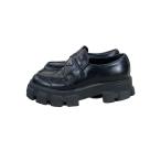 ショッピングPRADA PRADA◆モノリス/ローファー/US7/BLK/2de129//