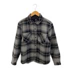 ショッピングstussy STUSSY◆MAX PLAID QUILTED SHIRT/ジャケット/S/ウール/GRY/チェック/1110122