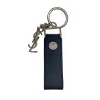 SAINT LAURENT* кожа кольцо для ключей / брелок для ключа / кожа /BLK/ одноцветный / мужской 