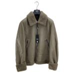 ショッピング革 EMMETI◆タグ付/Orwell/Sp Mouton/B-3/ジャケット/48/羊革/KHK/8751-23