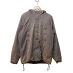 STUSSY◆00s/OLD STUSSY/コットンシェルフーデットジャケット/裏フリース/L/コットン/GRY