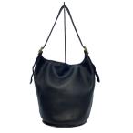 ショッピングバケツ COACH◆OLD/バケツショルダーバッグ/レザー/BLK/無地/9065