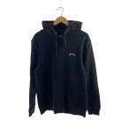 ショッピングstussy STUSSY◆インサイドアウト起毛パーカー/L/コットン/BLK/318027//