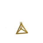 Shihara(si - la)/ треугольник серьги 10mm/K18/ Gold / женский 