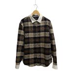 LOUIS VUITTON◆モノグラム フランネル ロングスリーブ ポロシャツ/S/コットン/BRW/チェック