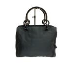 ショッピングPRADA PRADA◆プラスチックチェーンハンドル ハンドバッグ/ナイロン/ブラック