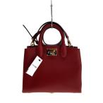 ショッピングau Salvatore Ferragamo◆ショルダーバッグ/レッド/AU-21/H288/2way/ハンドバッグ