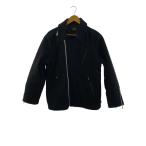 STUSSY◆ダブルライダースジャケット/M/ウール/ブラック