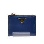 PRADA◆財布/--/ネイビー/レディース