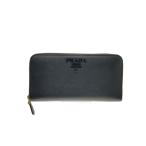 PRADA◆長財布/レザー/BLK/無地/メンズ/1ML506/SAFFIANO SHINE