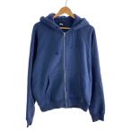 STUSSY◆Relaxed Zip Hoodie/ジップパーカー/XL/コットン/BLU/118571