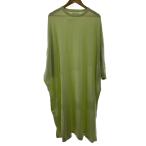 ショッピングカシミア extreme cashmere◆半袖ワンピース/コットン/グリーン/3610300461/カシミア混/袖刺繍