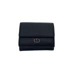 ショッピングdior Christian Dior◆3つ折り財布/レザー/BLK/メンズ
