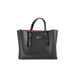 COACH◆モリー トート バッグ 25/レザー/ブラック/無地/C4084