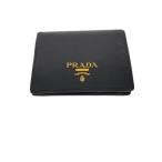 ショッピングサイフ PRADA◆2ツ折サイフ/牛革/BLK/メンズ