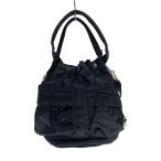 PORTER◆モノグラム2WAYショルダーバッグ/ナイロン/BLK/総柄