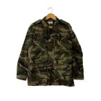 SAINT LAURENT◆2019/ミリタリージャケット/スタッズ/38/コットン/KHK/カモフラ/迷彩/577759