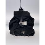 ショッピングPRADA PRADA◆リュック/三角タグ/ナイロン/BLK/無地