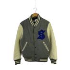 ショッピングschott Schott◆スタジャン/M/ウール/GRY/無地/3142020