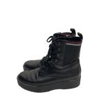 ショッピングzara ZARA◆ショートブーツ/40/BLK/トゥキャップレザーアンクルブーツ