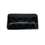 ショッピングヴェルニ LOUIS VUITTON◆ジッピー・ウォレット_モノグラム・ヴェルニ/エナメル/BLK/メンズ