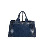 ショッピングPRADA PRADA◆デニムトートバッグ/コットン/インディゴ/カナパ