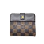 ショッピングダミエ LOUIS VUITTON◆コンパクト・ジップ_ダミエ・エベヌ/PVC/BRW/メンズ