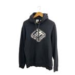 ショッピングBURBERRY BURBERRY◆パーカー/S/コットン/BLK/MET GRAFISCH LOGO HOODIE