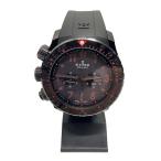 EDOX◆クォーツ腕時計/アナログ/ラバー/RED/BLK/10304