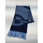 ショッピングダンク HERMES◆23AW/シェーヌダンクルオプティック/マフラー/カシミア/NVY/総柄/メンズ