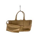 ショッピングbottega BOTTEGA VENETA◆マキシイントレチャート/ザアルコトート/トートバッグ/レザー/BEG/変色有
