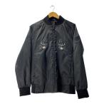 adidas◆スカジャン/L/ポリエステル/BLK