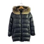 DUVETICA◆ロングダウンジャケット/38/--/BLK/無地/DFG-1057R