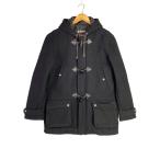 Schott* полупальто "даффл коут" /M/ шерсть /BLK/ одноцветный 