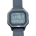 NIXON◆クォーツ腕時計/デジタル/ラバー/BLK/BLK/SS/the siren ss/風防傷有//