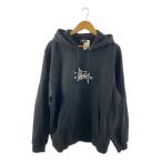 STUSSY◆パーカー/L/コットン/BLK/d6441071228d/BASIC APPLIQUE