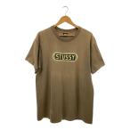 STUSSY◆推定80s/黒タグ/USA製/oldstussyTシャツ/XL/コットン/ブラウン//