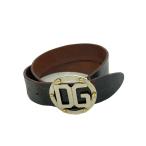 ショッピングGABBANA DOLCE&GABBANA◆DGバックル/ロゴバックル/ベルト/レザー/BRW/メンズ