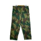 ショッピングカーゴ MILITARY◆50s/ベルギー軍/ブラッシュストロークカモ トラウザー/1952年/カーゴパンツ/カモフラ