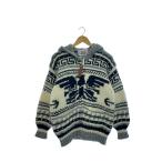 CANADIAN SWEATER/カウチン/ジップアップカーディガン(厚手)/ウール/GRY