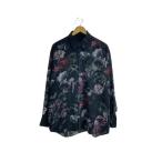 LAD MUSICIAN◆DECHINE INKJET FLOWER SKULL BIG SHIRT/42/BLK/花柄/2220