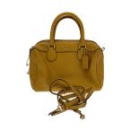 COACH◆ショルダーバッグ/レザー/YLW/無地/F57521