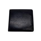 ショッピングVUITTON LOUIS VUITTON◆ポルト・フォイユ・コンパクト_モノグラム・グラセ/レザー/BLK/モノグラム/メンズ