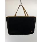 ショッピングBURBERRY BURBERRY BLUE LABEL◆トートバッグ/キャンバス/BLK/無地