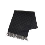 GUCCI◆マフラー/カシミア/BLK/総柄/メンズ