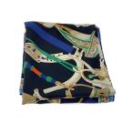 HERMES* Calle / шарф / шелк /BLK/ общий рисунок / женский 